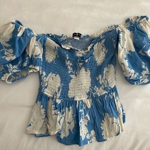 Yumi Kim puff sleeve floral top